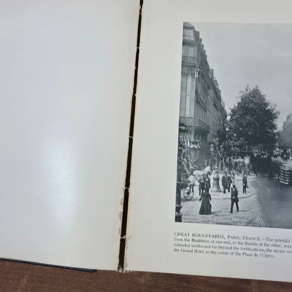 Shepp's Photographs of the World Book 1891 Black Good Antique Travel History